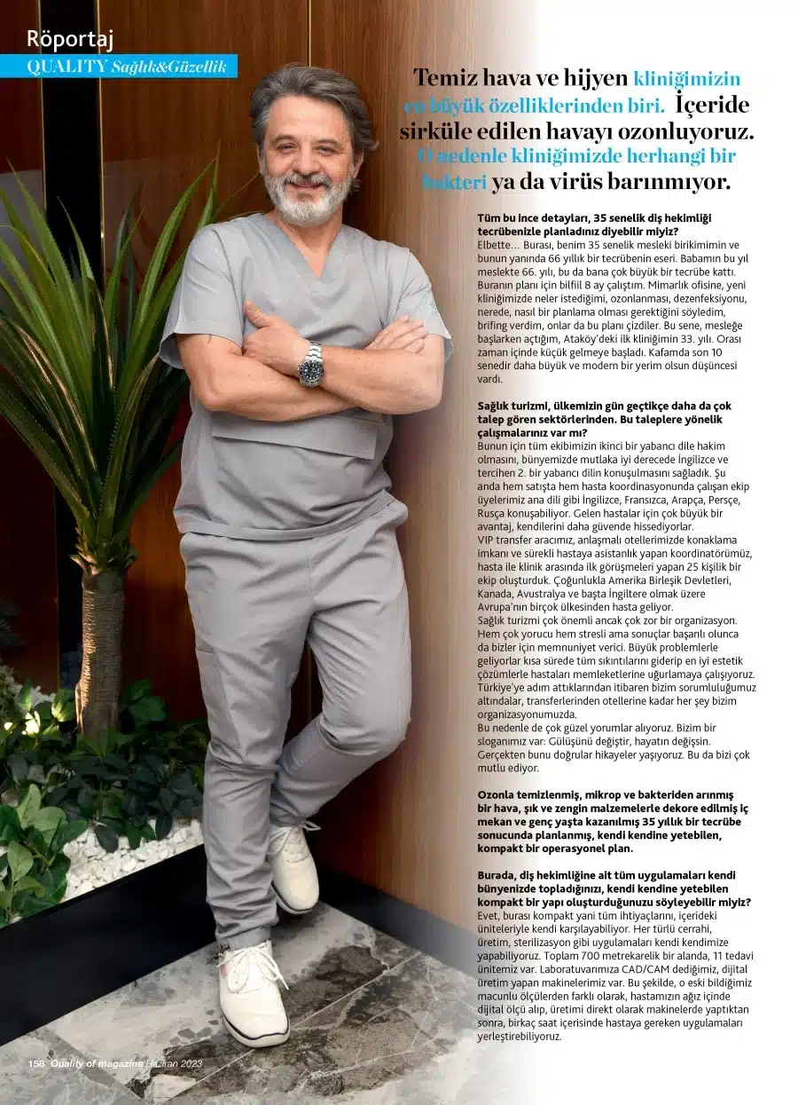 MSc Dt. Tunç Berge — implantology and smile design specialist, Bergedent